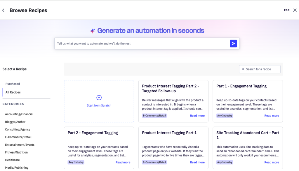 ActiveCampaign opiniones y análisis del constructor visual de automatizaciones