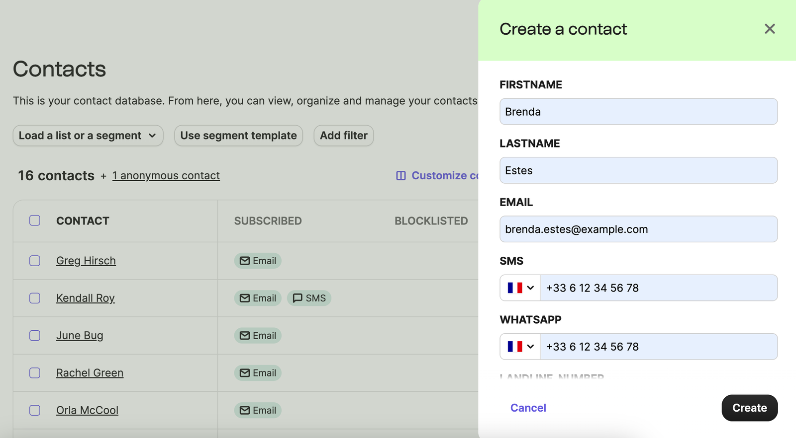 Gestión de contactos ilimitados en Brevo opiniones y precio